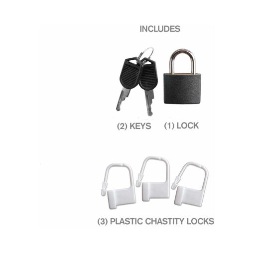Fantasy C-Ringz Hardcore Silicone Cock Blocker Locking Chastity Cage Black - Image 7