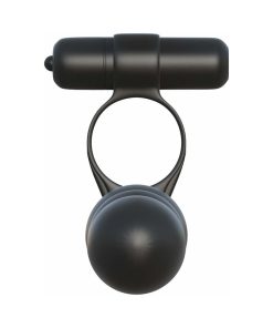 Fantasy C-Ringz Posable Partner Double Penetrator Vibrating Cockring Black