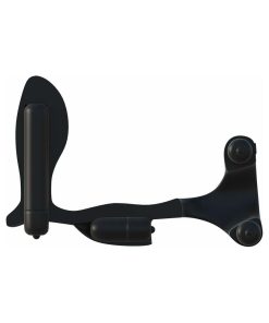 Fantasy C-Ringz Ultimate Ass-Gasm Vibrating Silicone Cockring With Anal Plug Black