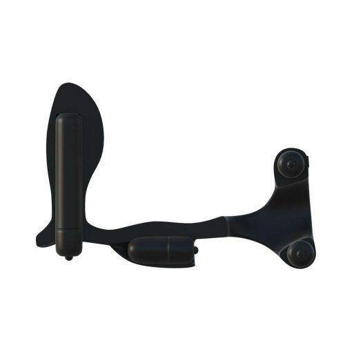 Fantasy C-Ringz Ultimate Ass-Gasm Vibrating Silicone Cockring With Anal Plug Black - Image 3