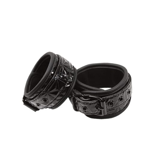 Sinful Vinyl Wrist Cuffs Black - Image 2