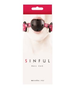 Sinful Vinyl Ball Gag Pink