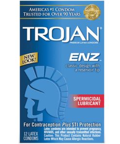 Trojan-Enz With Spermicidal Lubricant 12-Pack