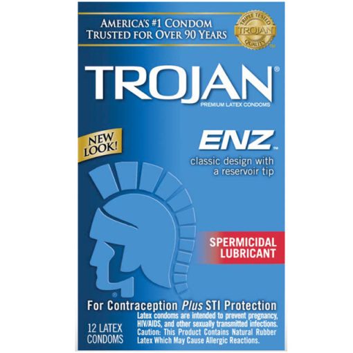 Trojan-Enz With Spermicidal Lubricant 12-Pack