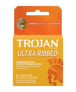 Trojan Ultra Ribbed Lubricated Condoms