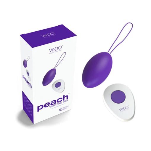 Vedo Peach Rechargeable Egg Vibe - Into You Indigo