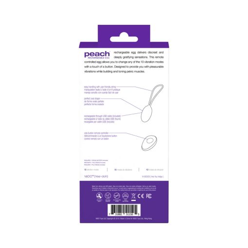 Vedo Peach Rechargeable Egg Vibe - Into You Indigo - Image 9
