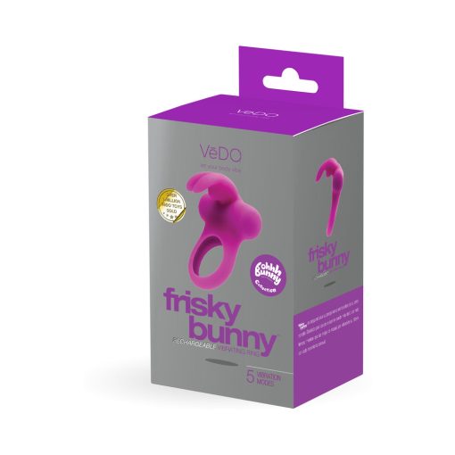 Vedo Frisky Bunny Rechargeable Vibrating Ring - Perfectly Purple