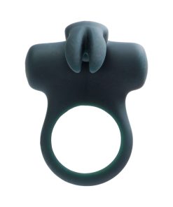Vedo Frisky Bunny Rechargeable Vibrating Ring - Black Pearl
