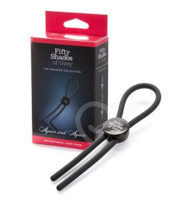 Fifty Shades Of Grey Weekend Collection Again And Again Adjustable Silicone Love Ring Black