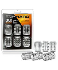 Stay Hard 6-Piece Cock Sleeve Kit Clear