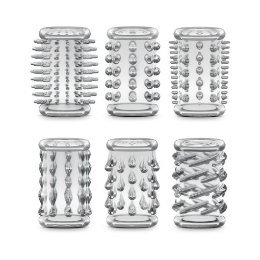 Stay Hard 6-Piece Cock Sleeve Kit Clear - Image 2
