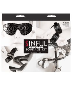 Sinful Vinyl Bondage Kit Black