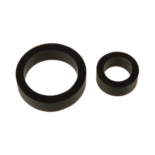 Titanmen Cock Ring Platinum Silicone Double Pack Black - Image 2
