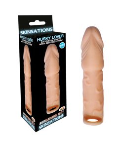 Skinsations Husky Lover Extension Sleeve With Scrotum Strap 6.5In