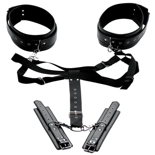 Master Series Acquire Easy Access Thigh Harness With Wrist Cuffs - Image 2