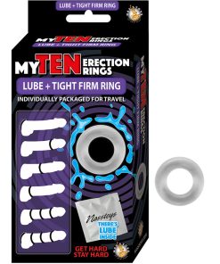 My Ten Erection Rings Tight Firm With Lube Clear