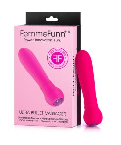Femmefunn Ultra Bullet Massager Rechargeable Silicone Vibrator Pink