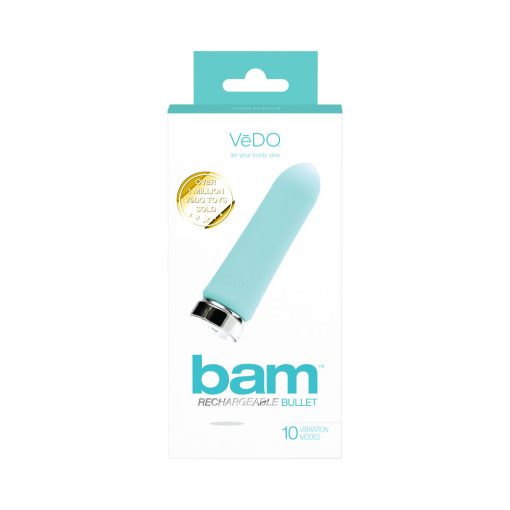 Vedo Bam Rechargeable Bullet - Tease Me Turquoise - Image 6