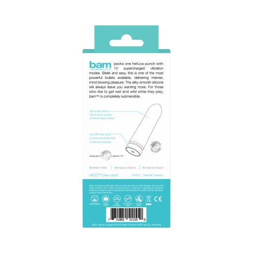 Vedo Bam Rechargeable Bullet - Tease Me Turquoise - Image 7
