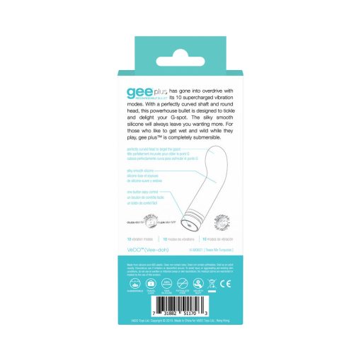 Vedo Geeplus Rechargeable Vibe - Tease Me Turquoise - Image 8
