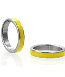 M2M Stainless C-Ring W/Yellow Band & Bag 1.75In