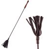 Rouge Riding Crop W/Rounded Wooden Handle Black
