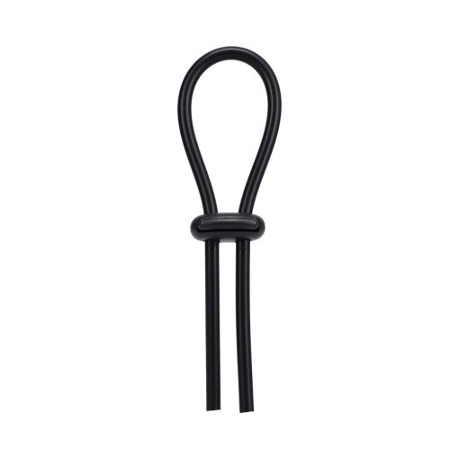 Rock Solid Black Silicone Double Lock Adjustable  Lasso/Bolo - Image 2