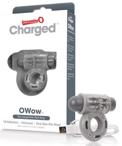 Screaming O Charged Owow Vooom Vibrating Cock Ring - Grey