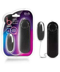 B Yours Silver Power Bullet Remote-Controlled Egg Vibrator Black