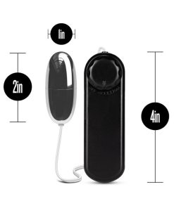 B Yours Silver Power Bullet Remote-Controlled Egg Vibrator Black