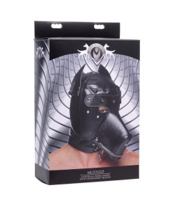 Master Series Muzzled Universal Bdsm Hood With Removeable Muzzle