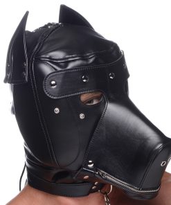Master Series Muzzled Universal Bdsm Hood With Removeable Muzzle