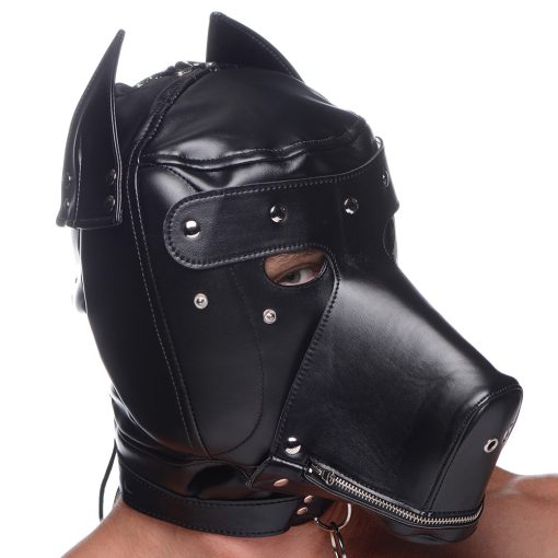 Master Series Muzzled Universal Bdsm Hood With Removeable Muzzle - Image 7