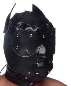 Master Series Muzzled Universal Bdsm Hood With Removeable Muzzle