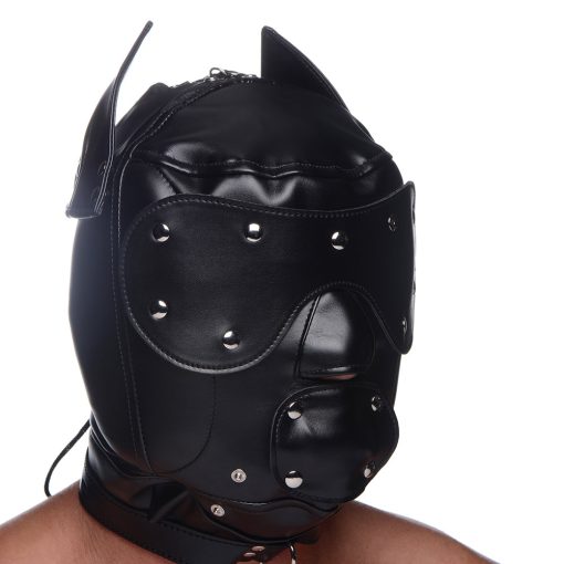 Master Series Muzzled Universal Bdsm Hood With Removeable Muzzle - Image 8