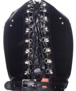 Master Series Muzzled Universal Bdsm Hood With Removeable Muzzle