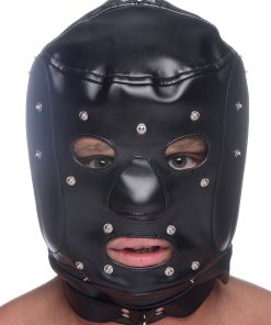 Master Series Muzzled Universal Bdsm Hood With Removeable Muzzle