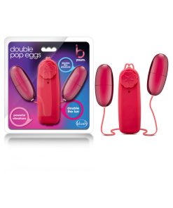 B Yours Double Pop Eggs Remote-Controlled Dual Bullet Vibrator Cerise