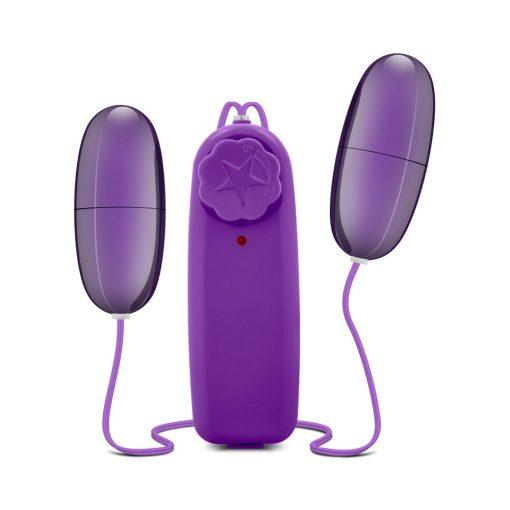 B Yours Double Pop Eggs Remote-Controlled Dual Bullet Vibrator Plum - Image 2
