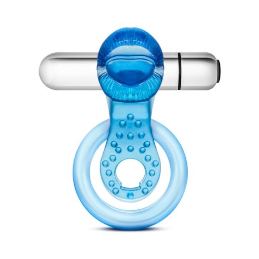 Stay Hard 10 Function Vibrating Tongue Ring Blue - Image 2