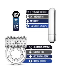 Stay Hard Vibrating Super Clitifier Cockring Clear