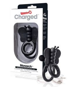 Screaming O Charged Monarch Wearable Butterfly Vibe - Black