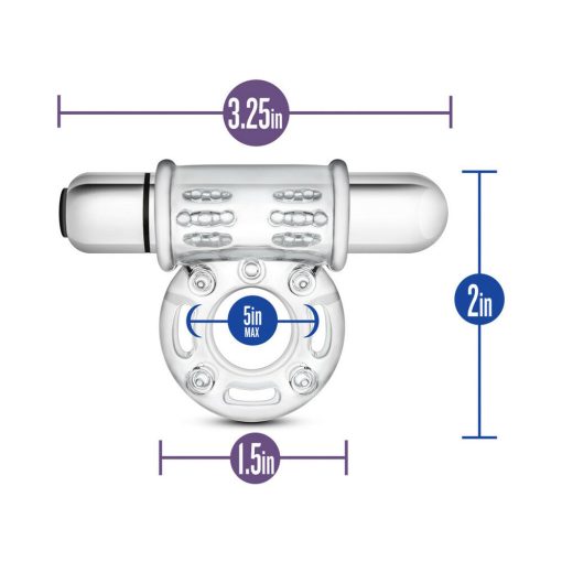 Stay Hard 10 Function Vibrating Bull Ring Clear - Image 7