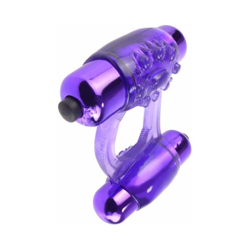 Fantasy C-Ringz Duo-Vibrating Super Ring With Dual Bullets Purple - Image 3