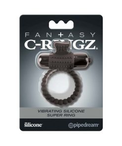 Fantasy C-Ringz Vibrating Silicone Super Ring With Bullet Black