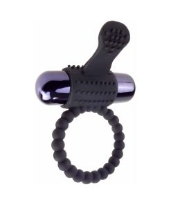Fantasy C-Ringz Vibrating Silicone Super Ring With Bullet Black
