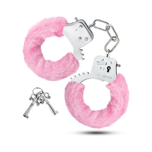 Temptasia Adjustable Faux Fur Cuffs Pink - Image 3