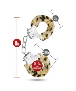 Temptasia Adjustable Faux Fur Cuffs Leopard