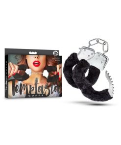 Temptasia Adjustable Faux Fur Cuffs Black